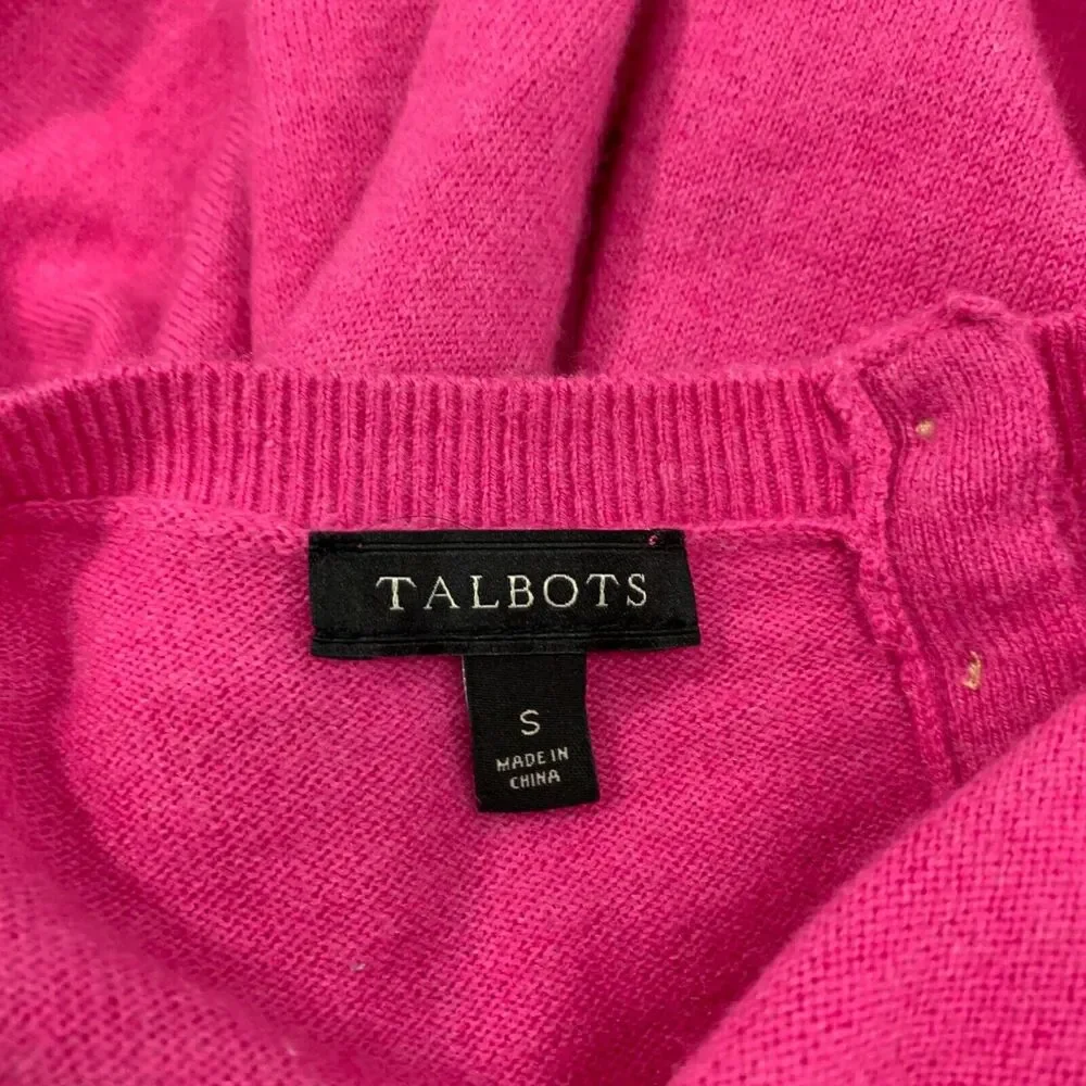 Talbots Sweater Womens S Small Lambswool Blend Bell Wrist Long Sleeve Pullover